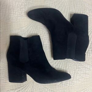 MIA Black Ankle Booties with Chunky Heel